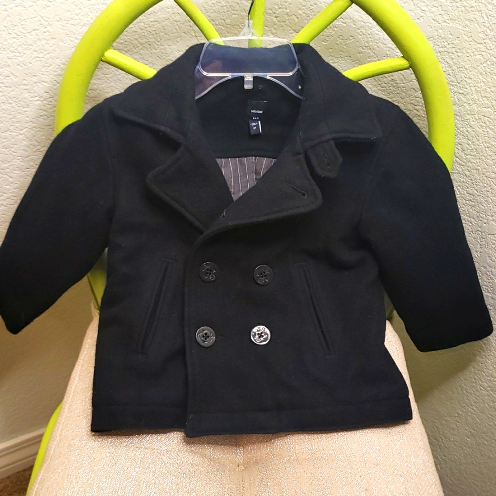 Baby Gap Pea Coat sz 3 T Navy Blue